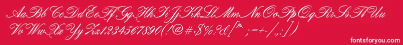 Hogarthscrd Font – White Fonts on Red Background