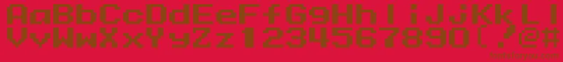 Mmrock9 Font – Brown Fonts on Red Background