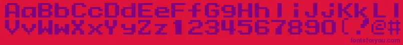 Mmrock9 Font – Purple Fonts on Red Background