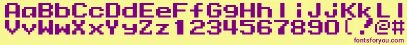 Подробнее о шрифте Mmrock9 Шрифт Mmrock9 – фиолетовые шрифты на жёлтом фоне
