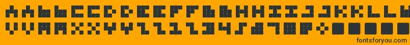 TrioNonaTone Font – Black Fonts on Orange Background