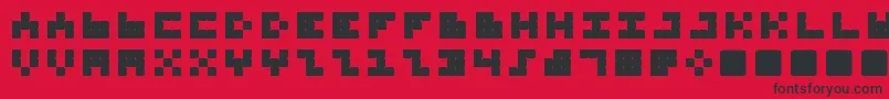 TrioNonaTone Font – Black Fonts on Red Background