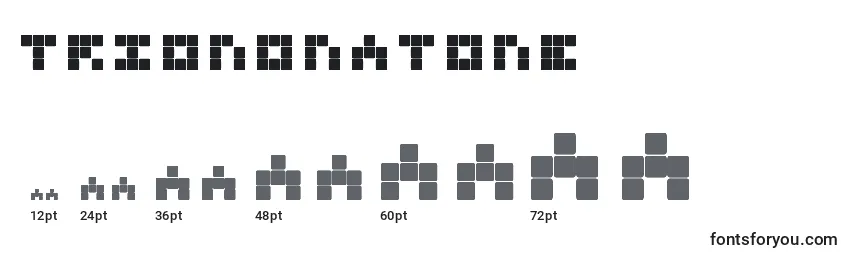 Größen der Schriftart TrioNonaTone