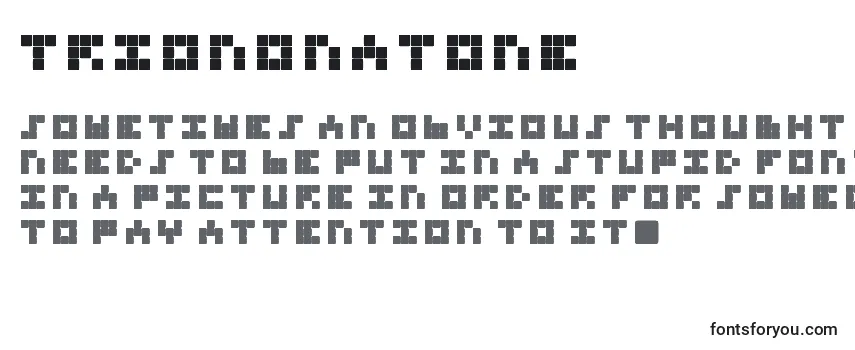 Überblick über die Schriftart TrioNonaTone