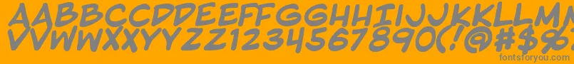 BlambotProBold Font – Gray Fonts on Orange Background