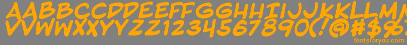 BlambotProBold Font – Orange Fonts on Gray Background