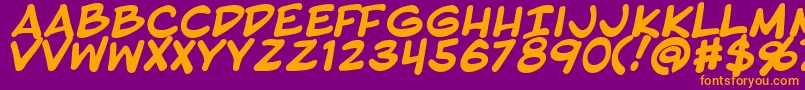 BlambotProBold Font – Orange Fonts on Purple Background