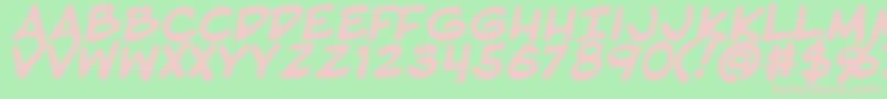 BlambotProBold Font – Pink Fonts on Green Background