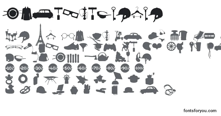 Schriftart Wcsoldoutabta – Alphabet, Zahlen, spezielle Symbole