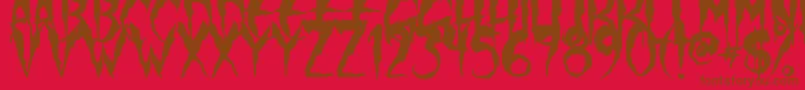 WolfMoon Font – Brown Fonts on Red Background