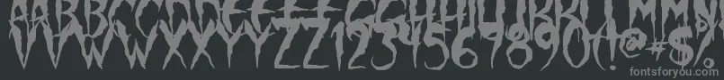 フォントWolfMoon – 黒い背景に灰色の文字