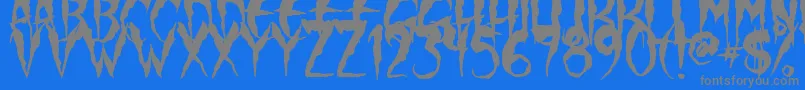 WolfMoon Font – Gray Fonts on Blue Background