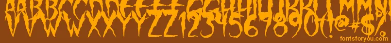 WolfMoon Font – Orange Fonts on Brown Background