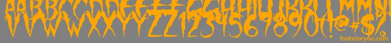 WolfMoon Font – Orange Fonts on Gray Background