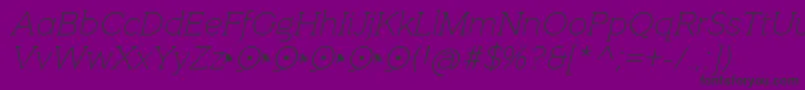 QuotusThinItalic Font – Black Fonts on Purple Background