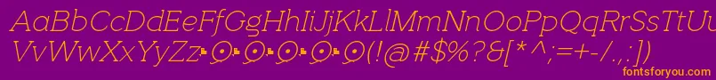 fuente QuotusThinItalic – Fuentes Naranjas Sobre Fondo Morado