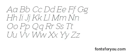 Review of the QuotusThinItalic Font