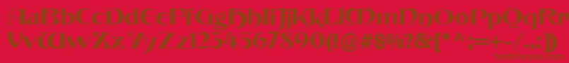 Police TintorettoRegular – polices brunes sur fond rouge