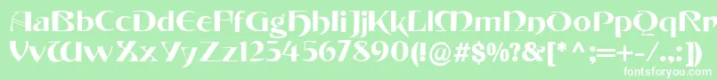 TintorettoRegular Font – White Fonts on Green Background
