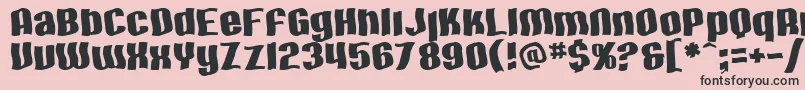 SfHallucination Font – Black Fonts on Pink Background