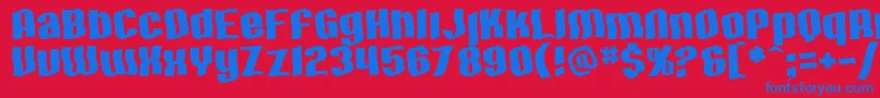 SfHallucination Font – Blue Fonts on Red Background