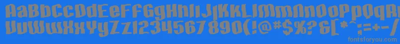 SfHallucination-Schriftart – Graue Schriften auf blauem Hintergrund