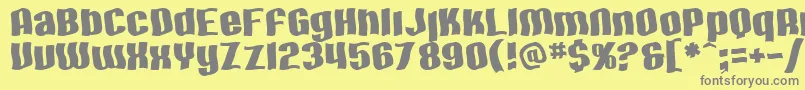 SfHallucination-Schriftart – Graue Schriften auf gelbem Hintergrund