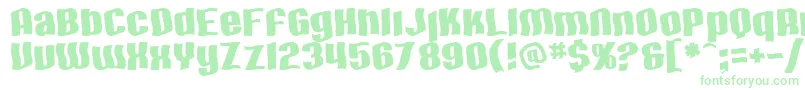 SfHallucination Font – Green Fonts on White Background