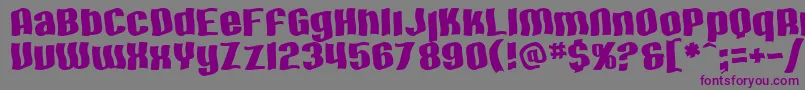 SfHallucination Font – Purple Fonts on Gray Background