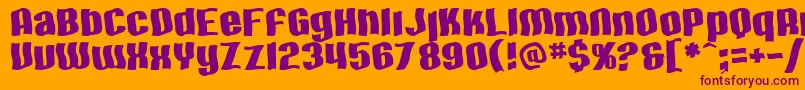 SfHallucination Font – Purple Fonts on Orange Background