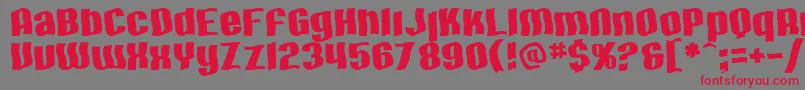 SfHallucination Font – Red Fonts on Gray Background