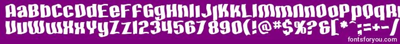 SfHallucination Font – White Fonts on Purple Background