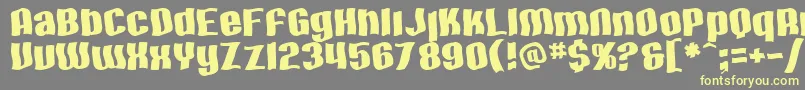 SfHallucination Font – Yellow Fonts on Gray Background