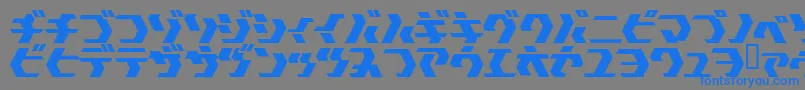 フォントTokyosquare – 灰色の背景に青い文字