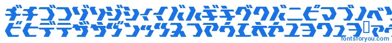 Czcionka Tokyosquare – niebieskie czcionki
