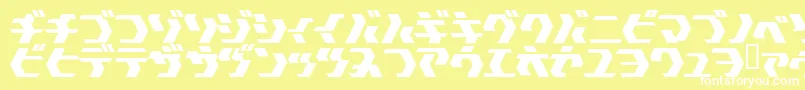 Tokyosquare Font – White Fonts on Yellow Background