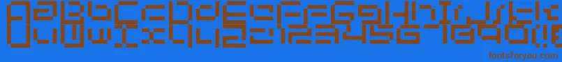 Police Bit03 – polices brunes sur fond bleu