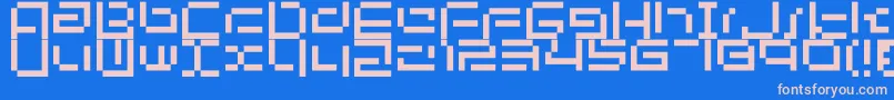 Bit03 Font – Pink Fonts on Blue Background