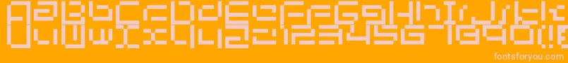 フォントBit03 – オレンジの背景にピンクのフォント