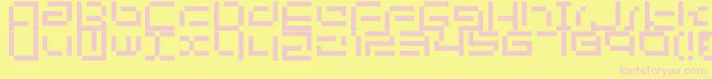 Bit03 Font – Pink Fonts on Yellow Background