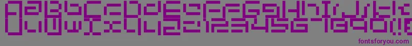 フォントBit03 – 紫色のフォント、灰色の背景