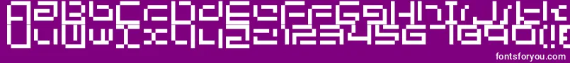 Lisätietoja Bit03-fontista Bit03-fontti – valkoiset fontit violetilla taustalla