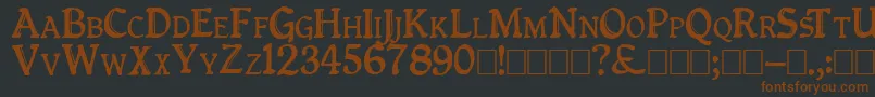 Queenempresscapitals Font – Brown Fonts on Black Background