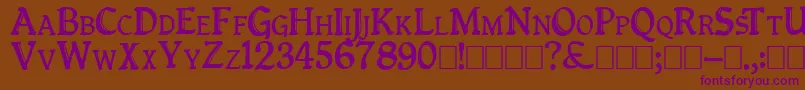 Queenempresscapitals Font – Purple Fonts on Brown Background
