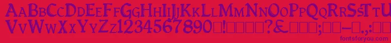 Queenempresscapitals Font – Purple Fonts on Red Background