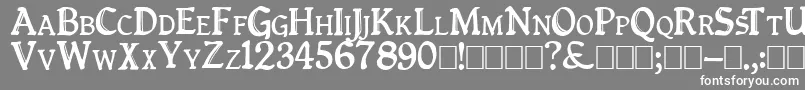 Queenempresscapitals Font – White Fonts on Gray Background