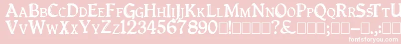 Queenempresscapitals Font – White Fonts on Pink Background