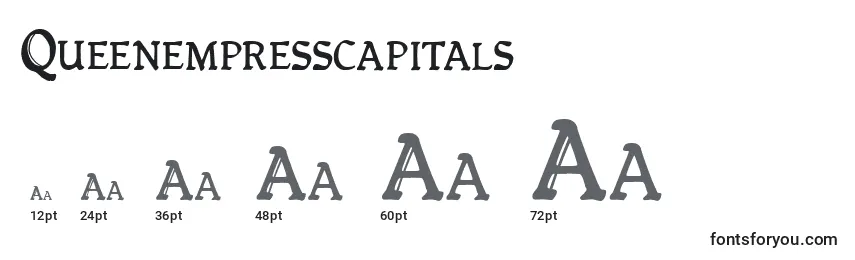 Размеры шрифта Queenempresscapitals
