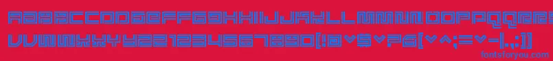 Supreme Font – Blue Fonts on Red Background