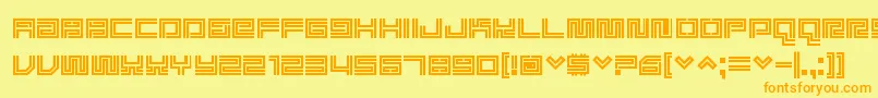 Supreme Font – Orange Fonts on Yellow Background